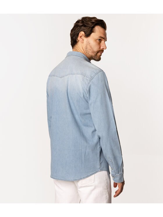 Lee Cooper Lee Cooper Koszula jeansowa TORRES 3161 Niebieski Regular Fit