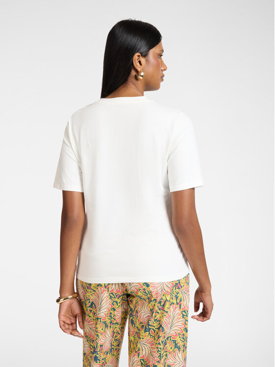 Elena Mirò Elena Mirò T-shirt G339Z000547N011 Bianco Regular Fit
