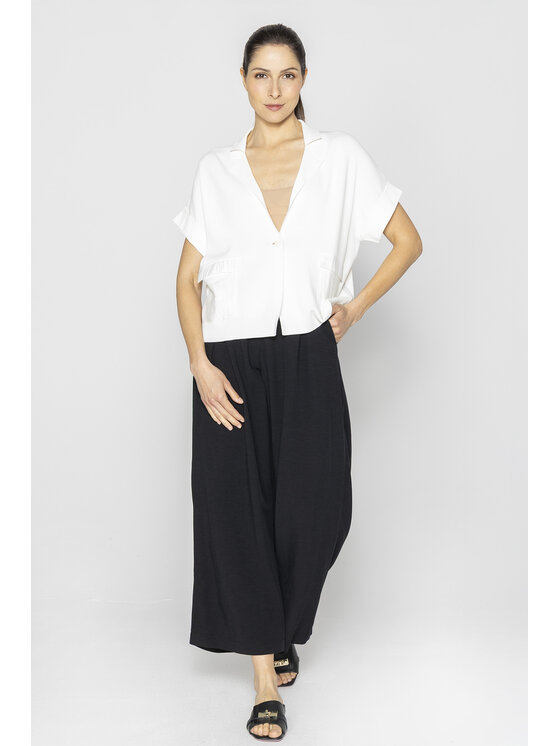 Deni Cler Milano Deni Cler Milano Spodnie materiałowe T-DC-5247-E2-20-90-1 Czarny Loose Leg