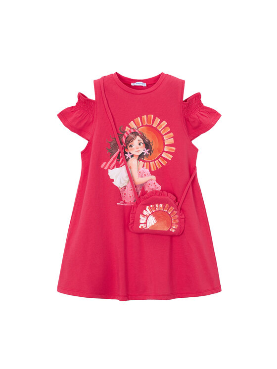 Mayoral Mayoral Sommerkleid 3941 Rot Regular Fit