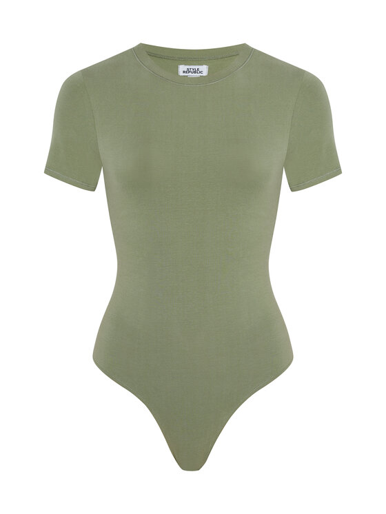 Style Republic Style Republic Body Shortsleeve Zielony Curvy Fit