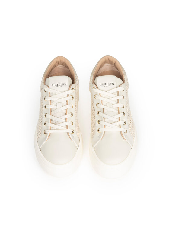 Deni Cler Milano Deni Cler Milano Sneakersy T-DC-B611-F2-77-12-1 Kremowy