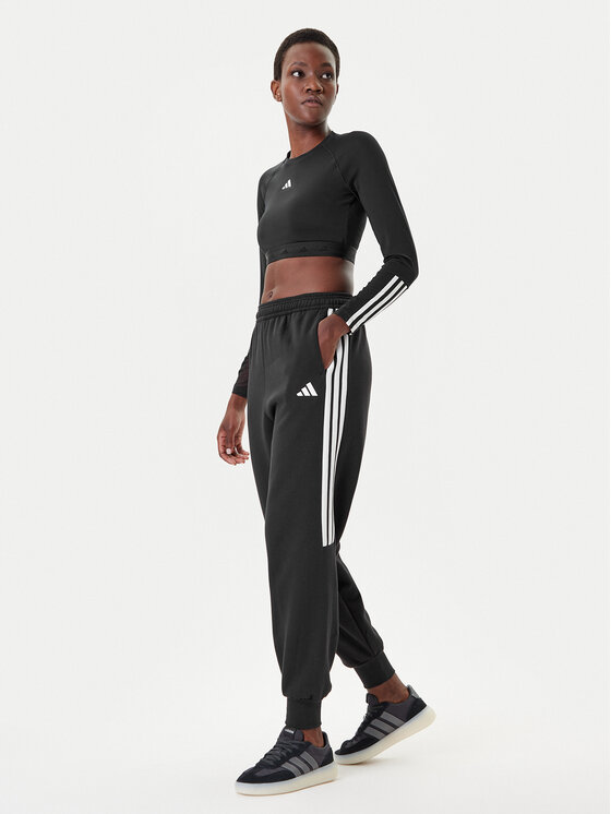 adidas adidas Donji dio trenerke Tiro 3-Stripes JL7488 Crna Loose Fit