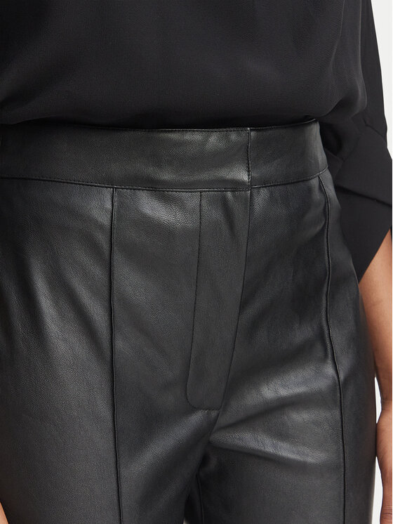 Elisabetta Franchi Elisabetta Franchi Pantaloni in similpelle PA-188-66E2-V350 Nero Flare Fit