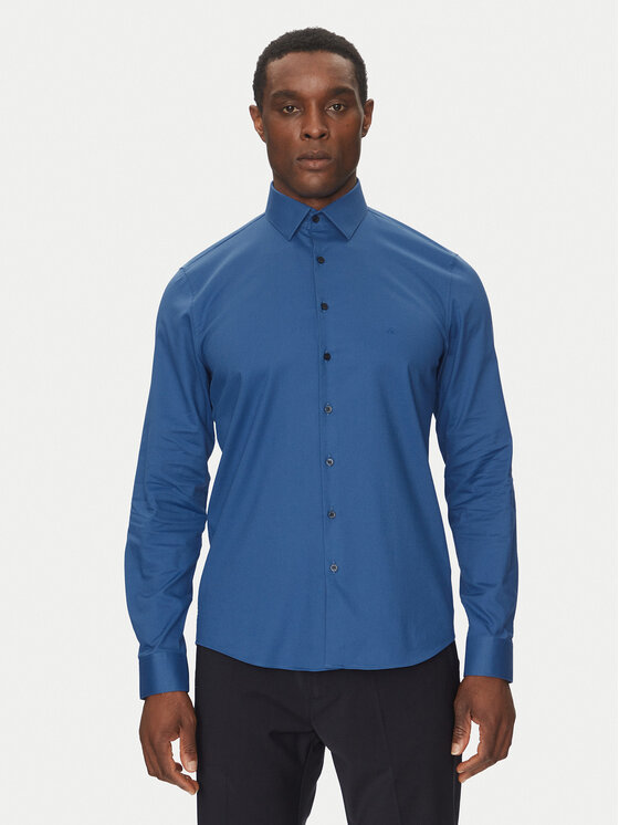 Calvin Klein Košeľa K10K114298 Modrá Slim Fit