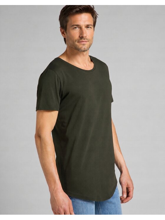 Lee Lee T-Shirt Shaped Tee Zielony Regular Fit