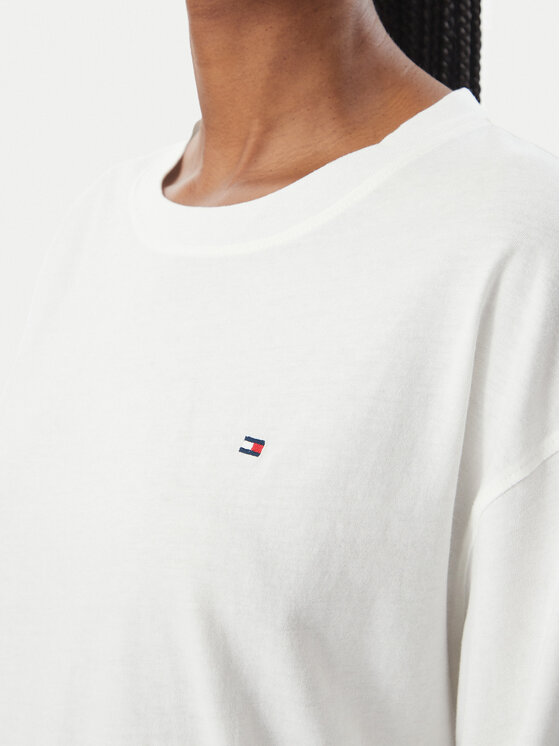 Tommy Hilfiger Tommy Hilfiger Särkpluus Jersey UW0UW06593 Valge Regular Fit