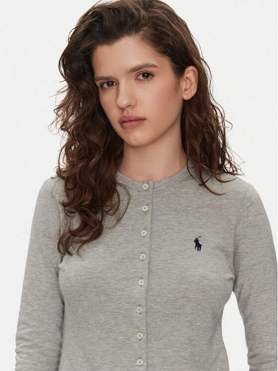 Polo Ralph Lauren Polo Ralph Lauren Pletena jopica 211941175001 Siva Slim Fit