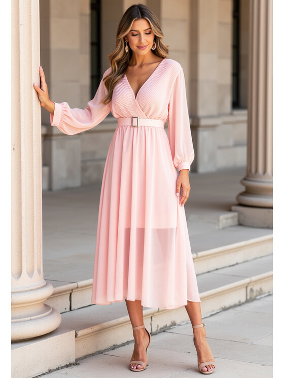 FIGL FIGL Sukienka koktajlowa M1141 Różowy Feminine Fit