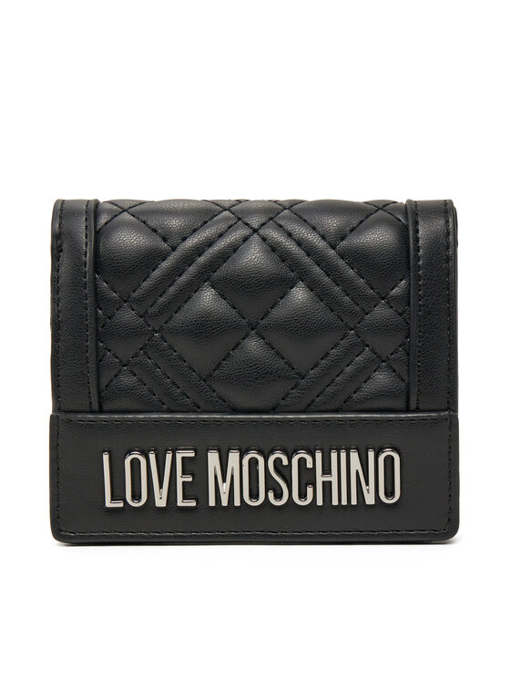 Mały Portfel Damski LOVE MOSCHINO, Czarny, JC5601PP1MLA000B