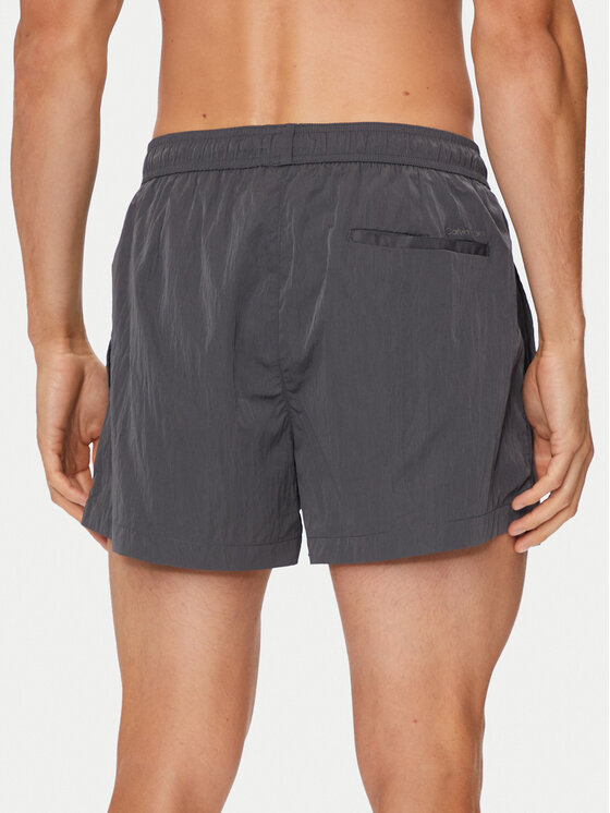 Calvin Klein Swimwear Calvin Klein Swimwear Plavecké šortky KM0KM01048 Šedá Regular Fit