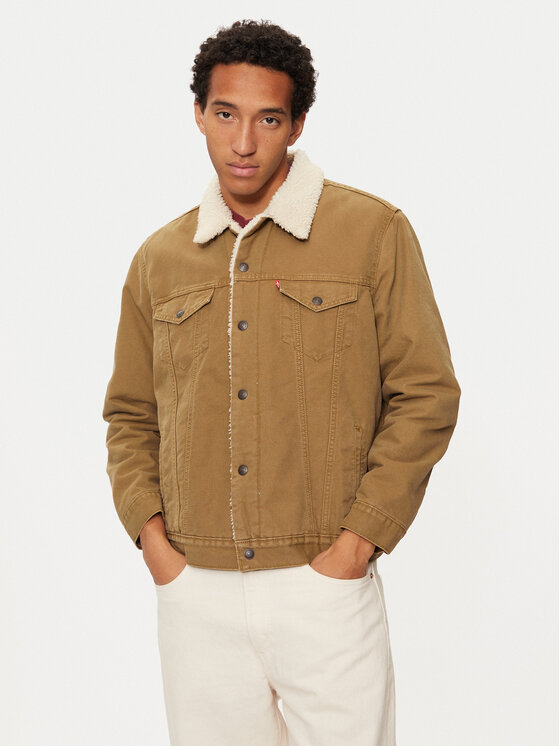 Levi s Giacca di jeans Type III Trucker 16365 0158 Beige Regular Fit