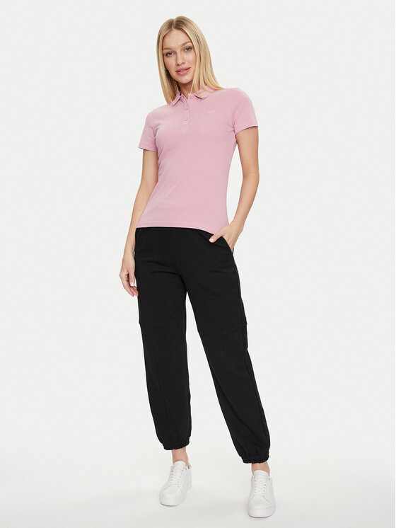 4F 4F Polo 4FWSS24TPTSF132 Różowy Slim Fit