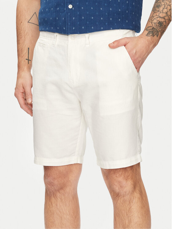 Guess Guess Šortky z materiálu M4GB59 WG8B0 Écru Regular Fit