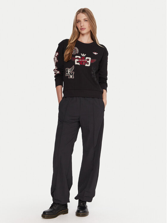 Aeronautica Militare Aeronautica Militare Футболка 242FE1970DF567 Чорний Regular Fit