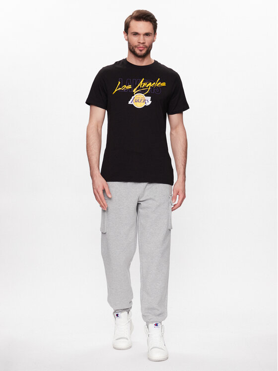 New Era New Era T-shirt NBA Script LA Lakers 60332183 Crna Regular Fit