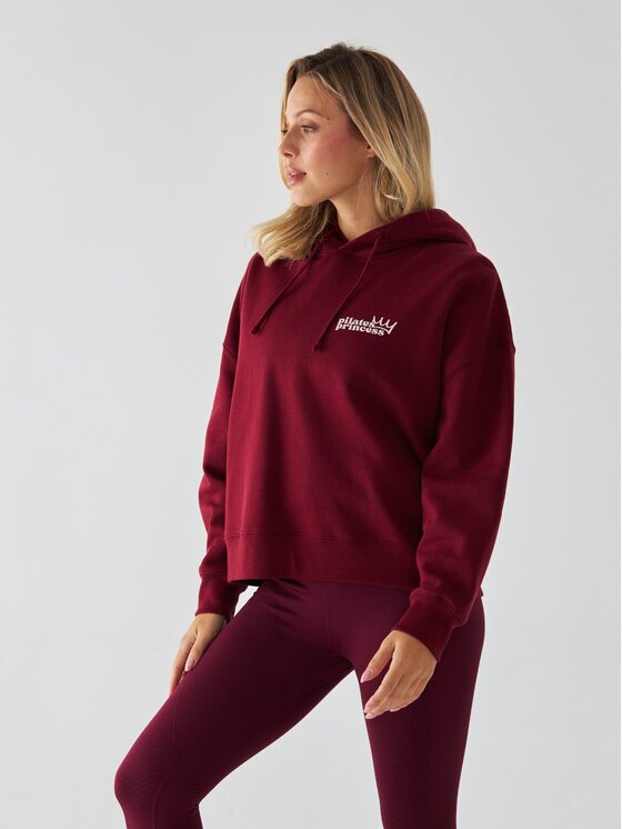 BeShaped BeShaped Bluza Pilates Princess Bordowy Oversize
