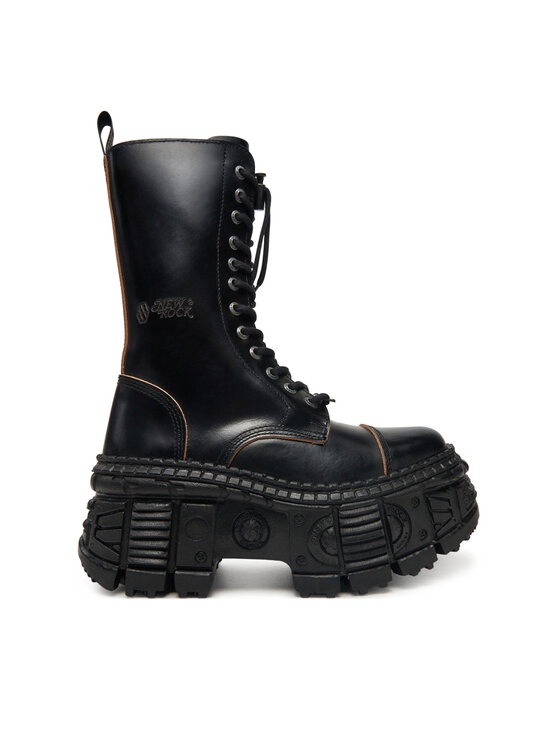 Damskie Glany NEW ROCK, Rozmiar 37, Czarne, M-WALL127N-C4