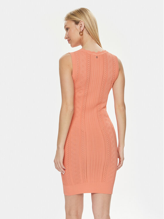Guess Guess Kootud kleit Es Sl Adaline W4GK11 Z2U00 Korallivärviline Slim Fit