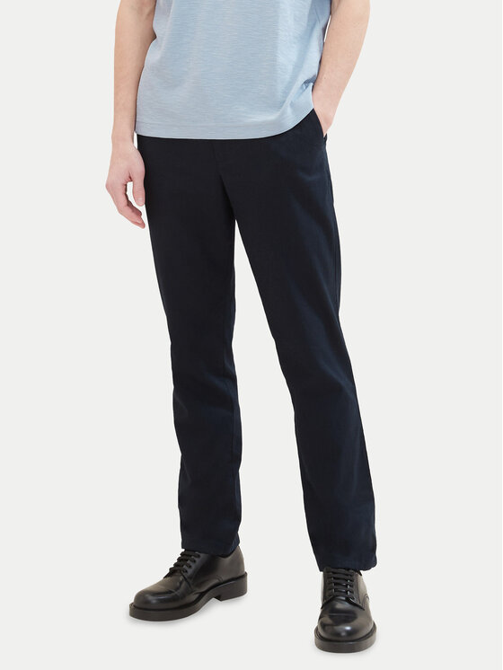 Tom Tailor Bavlnené nohavice 1041171 Tmavomodrá Regular Fit