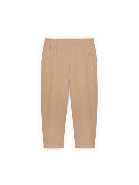 Fiorella Rubino Fiorella Rubino Pantaloni di tessuto P802L002286N012 Crema Regular Fit