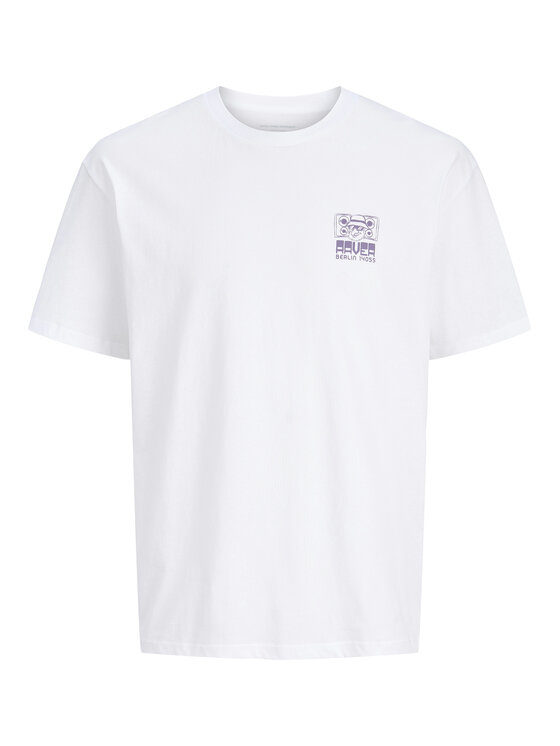 Jack & Jones Jack & Jones Tricou Raver 12301189 Alb Relaxed Fit