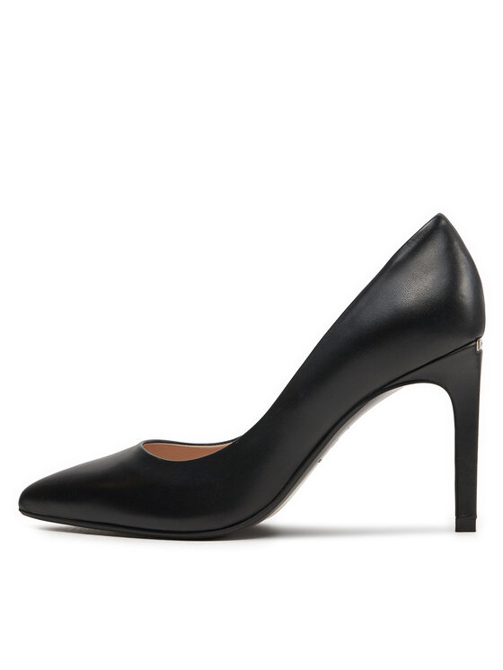 Calvin Klein Calvin Klein Pantofi cu toc subțire Heel Pump 90 Lth HW0HW02110 Negru