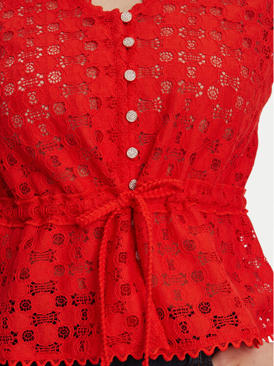 Morgan Morgan Blusa 231-DATE Rosso Slim Fit