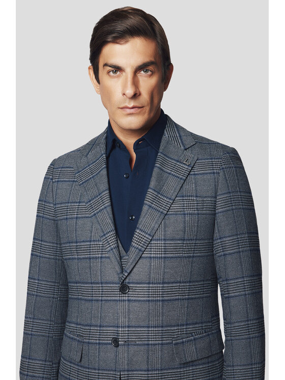 Lancerto Lancerto Marynarka Lanciano MA131224000009 Szary Slim Fit
