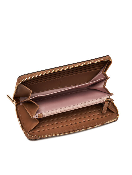 Liu Jo Liu Jo Голям дамски портфейл Ecs Xl Zip Around AF5170 E0538 Кафяв