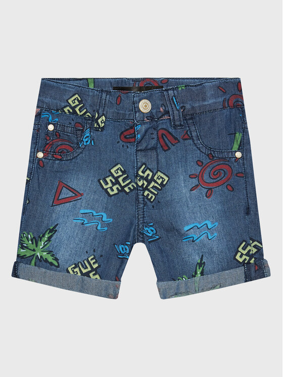 Guess Guess Džínsové šortky N3GD07 WFGE0 Modrá Regular Fit
