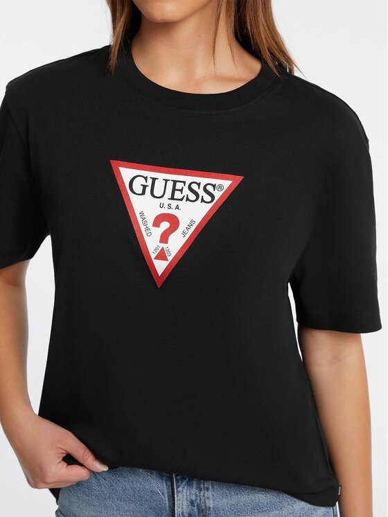 Guess Jeans Guess Jeans T-Shirt 167183 Czarny Classic Fit