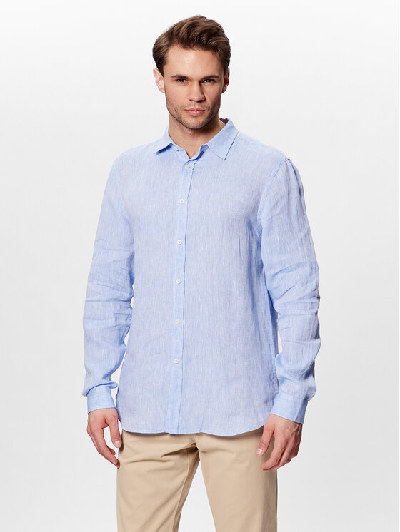 United Colors Of Benetton United Colors Of Benetton Hemd 5BKU5QJG8 Himmelblau Regular Fit