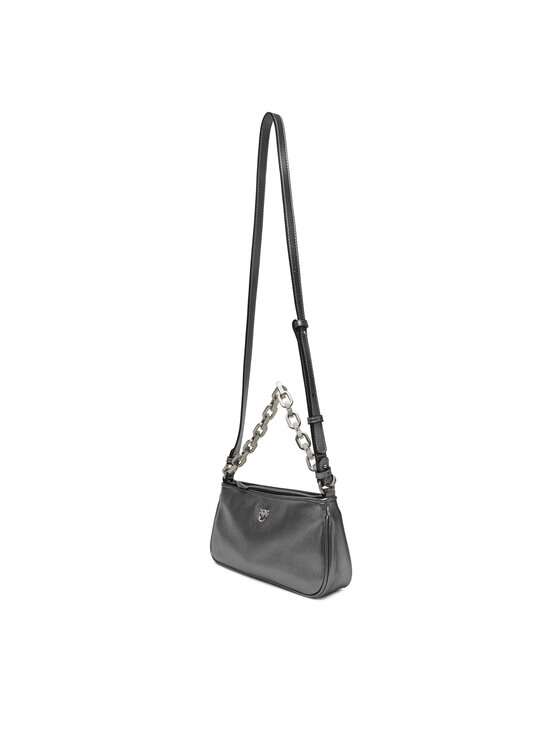 PINKO PINKO Käekott Half Moon Baguette Mini AI 25-26 PLTT 105069 A2O9 Hõbedane