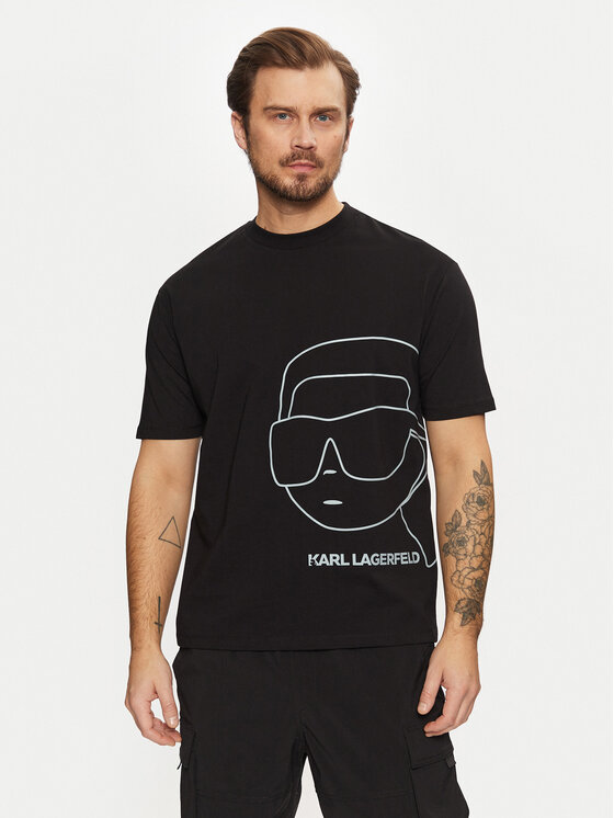 KARL LAGERFELD KARL LAGERFELD Tricou 755197 551225 Negru Regular Fit