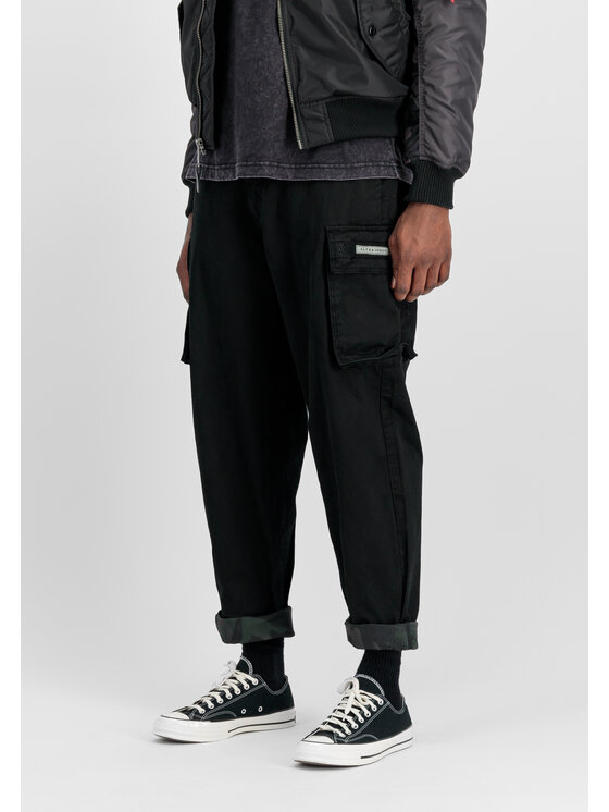 Alpha Industries Alpha Industries Spodnie cargo Aviator Cargo Pant Czarny Loose Fit
