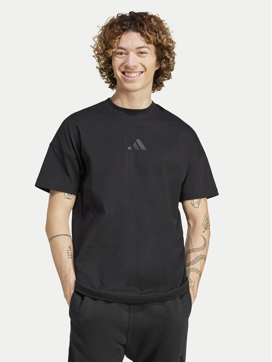 adidas adidas Póló ALL SZN Graphic IX1262 Fekete Loose Fit