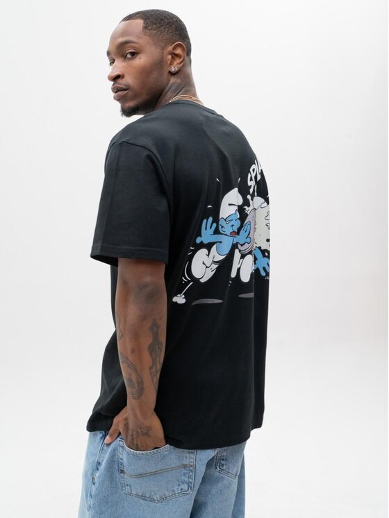 Smerfy Smerfy T-Shirt 119755 Czarny Oversize