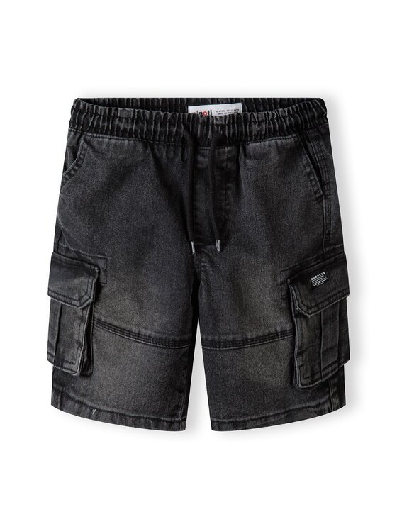 minoti minoti Szorty jeansowe 23short44 Czarny Regular Fit