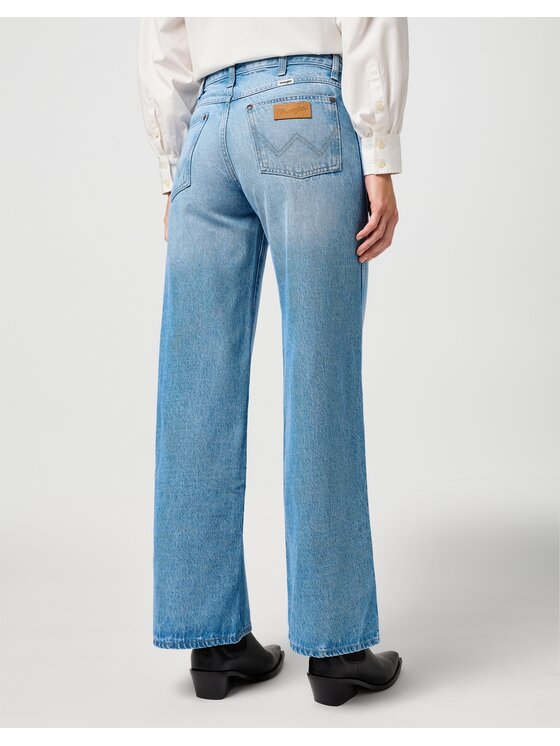 Wrangler Wrangler Jeansy World Wide Niebieski Wide Leg