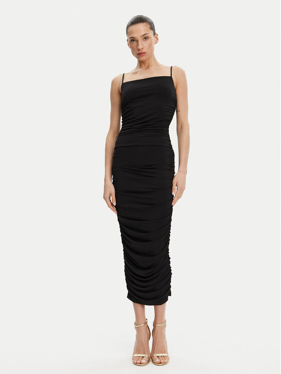 MICHAEL Michael Kors MICHAEL Michael Kors Koktel haljina MS582MIH6J Crna Slim Fit