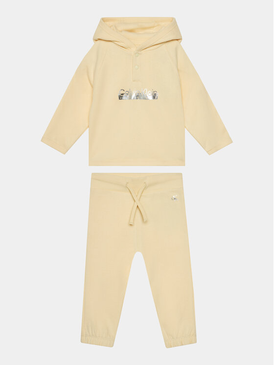 Calvin Klein Jeans Calvin Klein Jeans Jogginganzug Hero Logo IN0IN00143 Beige Regular Fit