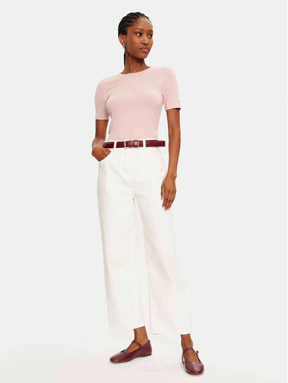 Tommy Hilfiger Tommy Hilfiger Тишърт WW0WW43918 Розов Slim Fit
