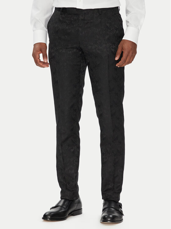 KARL LAGERFELD KARL LAGERFELD Společenské kalhoty 255002 553038 Černá Slim Fit