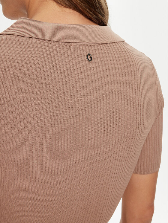 Guess Guess Трикотажна сукня W5RK18 Z2U00 Бежевий Regular Fit