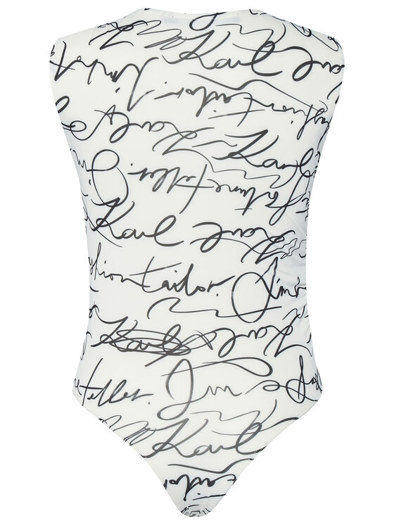 KARL LAGERFELD KARL LAGERFELD Bodijs A3W17010 Écru Slim Fit