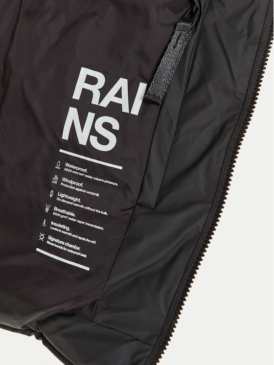 Rains Rains Átmeneti kabát Unisex 15820 Fekete Regular Fit
