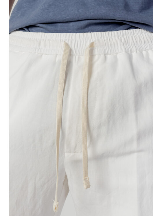 Liu Jo Liu Jo Pantalone da abito LINO DUBLIN Bianco Regular Fit