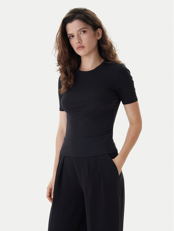 Calvin Klein Tricou LV044D246G Negru Slim Fit