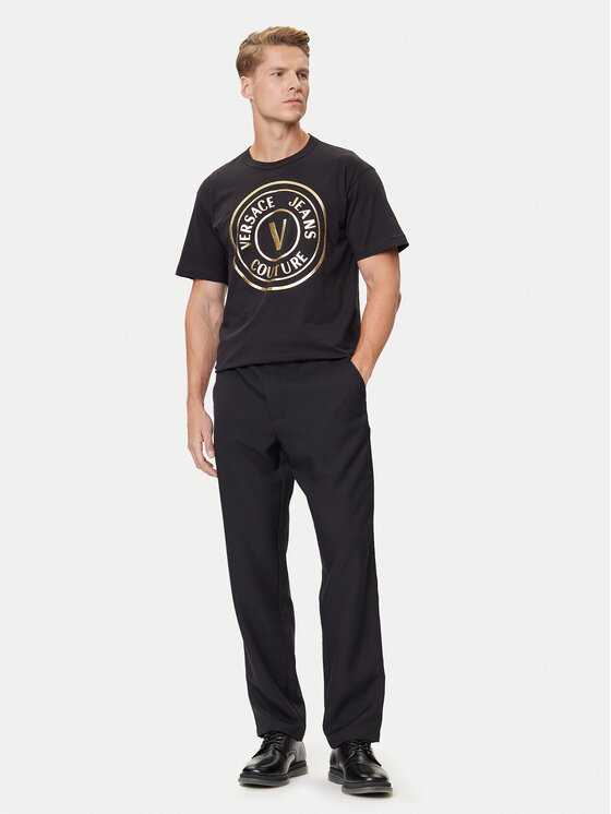 Versace Jeans Couture Versace Jeans Couture Παντελόνι υφασμάτινο 79GAA100 N0136 Μαύρο Regular Fit